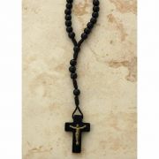 Brazilian Rosary Necklace, Black Wood w/ Clasp - (Pack of 2)