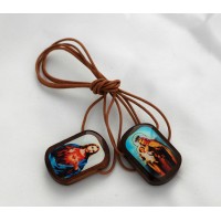 Large Brazilian Wood Scapular - (Pack of 2)