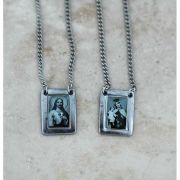 Brazilian Stainless Steel Scapular, Black & White Pictures
