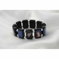 Brazilian Wood Bracelet, Black Or Brown, Divine Mercy - (Pack of 2)