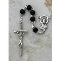 Italian Wood Rosary, Black