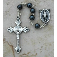 Italian Hematite Rosary, Round Italian Hematite Rosary, Round