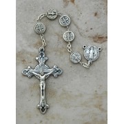 Italian Metal Rosary, St. Benedict