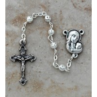 Italian Metal Rosary, Silver Filigree Beads