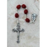 Italian Glass Rosary, Ladybugs