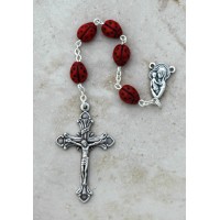 Italian Glass Rosary, Ladybugs