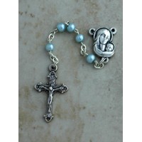 Italian Pearl Rosary, Blue - (Pack of 2)