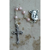 Italian Pearl Rosary, Pink - (Pack of 2)