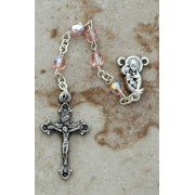 Italian Cut Glass Rosary, Pink