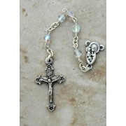 Italian Cut Glass Rosary, Clear