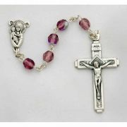 Italian Cut Glass Rosary, Amethyst