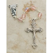 Italian Cut Glass Rosary, Pink