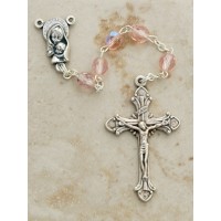 Italian Cut Glass Rosary, Pink