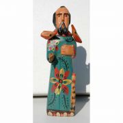 Hand Carved Wooden Santo from Guatemala, Large St. Francis