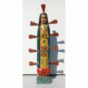 Hand Carved Wooden Santo from Guatemala, Large Our Lady of Guadalupe