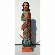 Hand Carved Wooden Santo from Guatemala, Large Our Lady of the Immaculate Conception