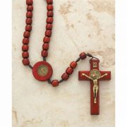 Brazilian Wood Rosary, St. Benedict