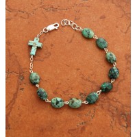 Sterling Silver Turquoise Nugget Bracelet