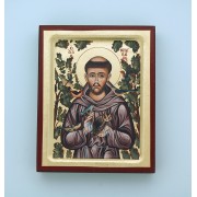 Greek Hand Painted Serigraph, Francis, 4x5 in.