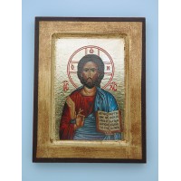 Greek Icon, Jesus, 5x7 in.