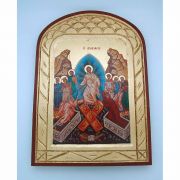 Greek Icon, Hand Painted Serigraph, Resurrection, 14x10 in.