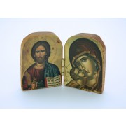 Greek Icon, Small Diptych, 2 in. - (Pack of 2)