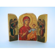Greek Icon, Medium Triptych, 3 in.