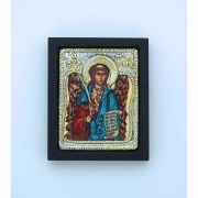 Greek Icon, Sterling Silver Plated, St. Michael, 2 1/2 x 3 in.