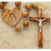 Carved Olive Wood Wall Rosary