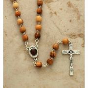 Olive Wood Rosary w/ Soil from Jerusalem