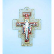 Italian Genuine Murano Glass Franciscan Crucifix, Color, 4 1/2 in.