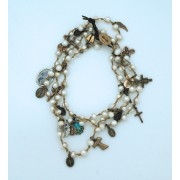 White Freshwater Pearl Wrap Bracelet