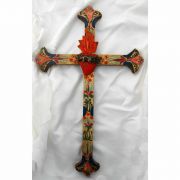 Mexican Hand Painted Cross, 20 in.