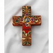 Mexican Hand Painted Cross, 4 in.
