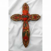 Mexican Hand Painted Cross, 11 1/2 in.