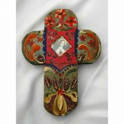 Mexican Hand Painted Cross, 7 1/2 in.