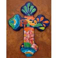 Ceramic Talavera Cross, 11 1/4 inches