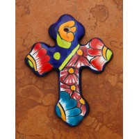 Ceramic Talavera Cross, 4 1/2 inches