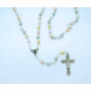 6mm. Multi-Color Glass Pearl Rosary from Fatima
