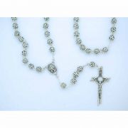 8 mm. Metal Filigree Rosary from Fatima