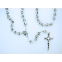 8 mm. Metal Filigree Rosary from Fatima