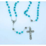 Cat's Eye Rosary from Fatima, Turquoise, 6 mm. Beads