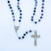 Agate Rosary from Fatima, Amethyst, 6 mm. Beads