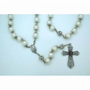 Pearl Wall Rosary w/ Caps from Fatima