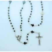 3 mm. Hematite Rosary Necklace from Fatima
