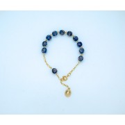 Luminous Glass Rosary Bracelet from Fatima, Blue