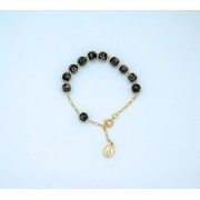 Luminous Glass Rosary Bracelet from Fatima, Black