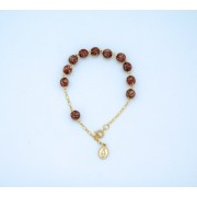 Luminous Glass Rosary Bracelet from Fatima, Red