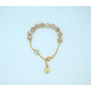 Luminous Glass Rosary Bracelet from Fatima, White