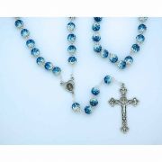 10 mm. Blue Crystals Rosary from Fatima